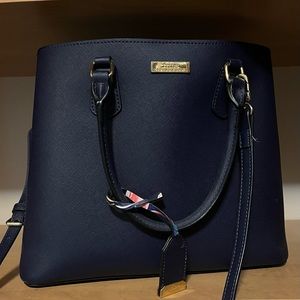 Trina Turk navy blue handbag EUC
